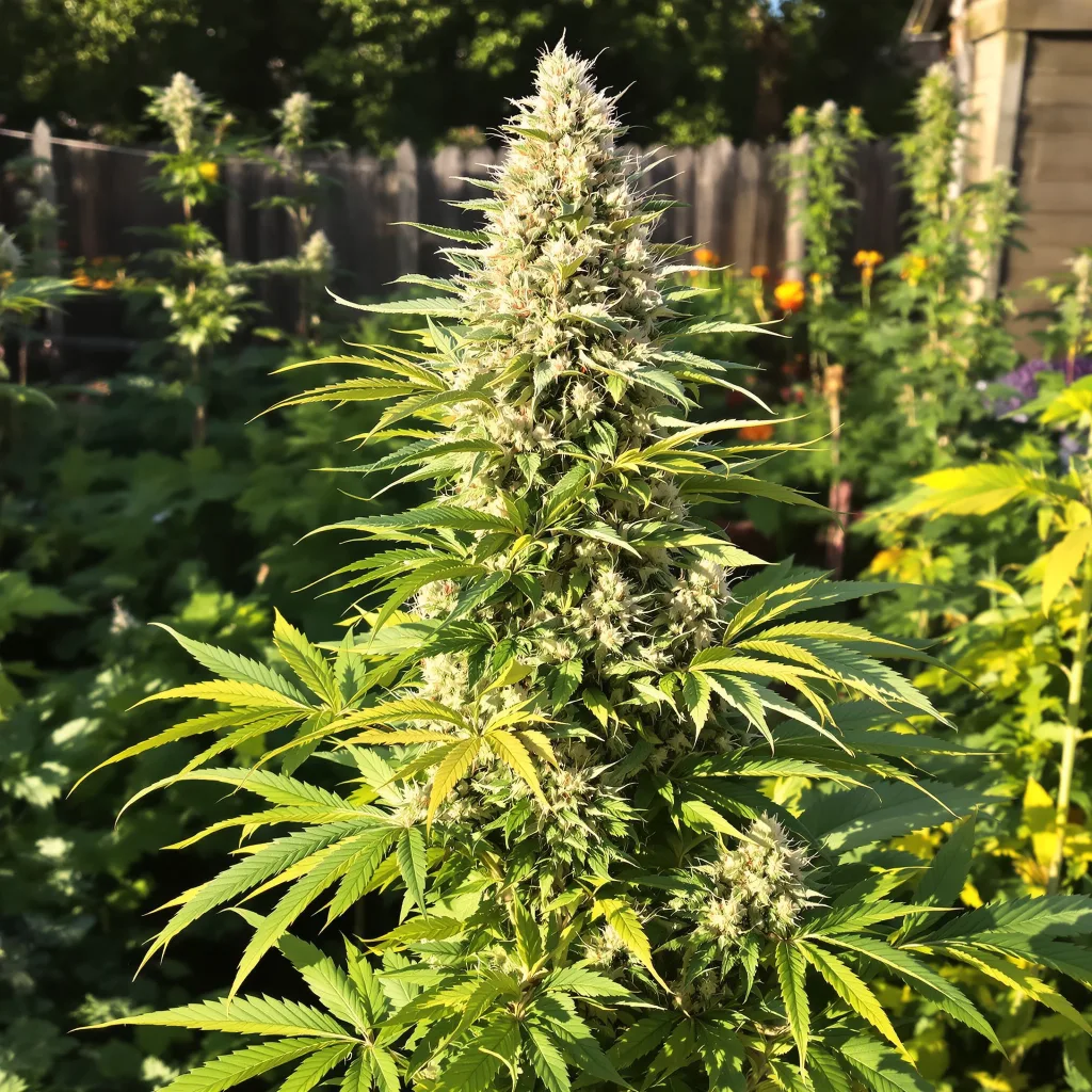 Black Betty 47% indica / 53% sativa flower with visible trichomes