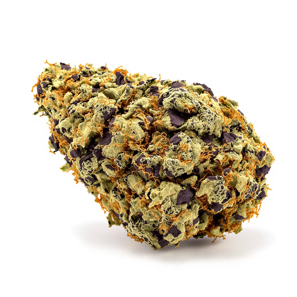 Black Cherry Punch 85% indica / 15% sativa flower with visible trichomes