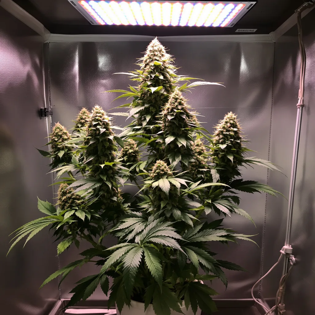 Black Russian cannabis plant in flowering stage — 120-180 cm feminised