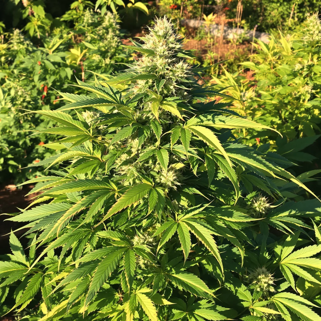 Black Tuna 74% indica / 26% sativa flower with visible trichomes