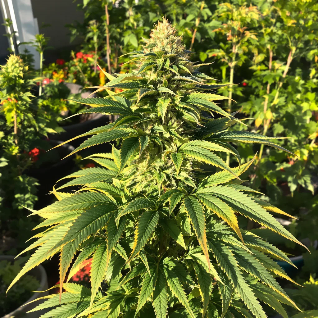 Black Water Purple OG Cheese 66% indica / 34% sativa flower with visible trichomes