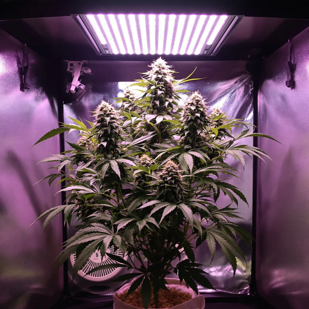 Blackberry Cream cannabis plant in flowering stage — 90-130 cm feminised