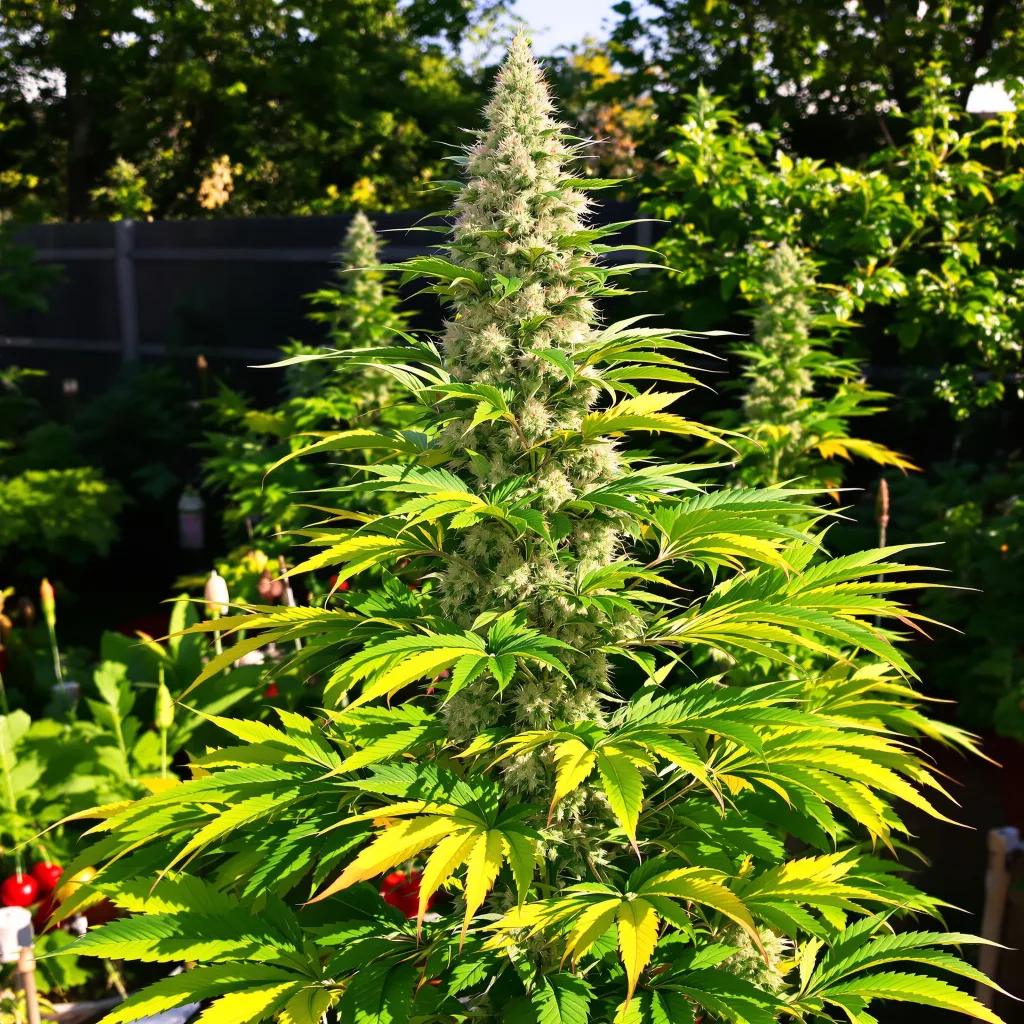 Blackberry Pie 51% indica / 49% sativa flower with visible trichomes