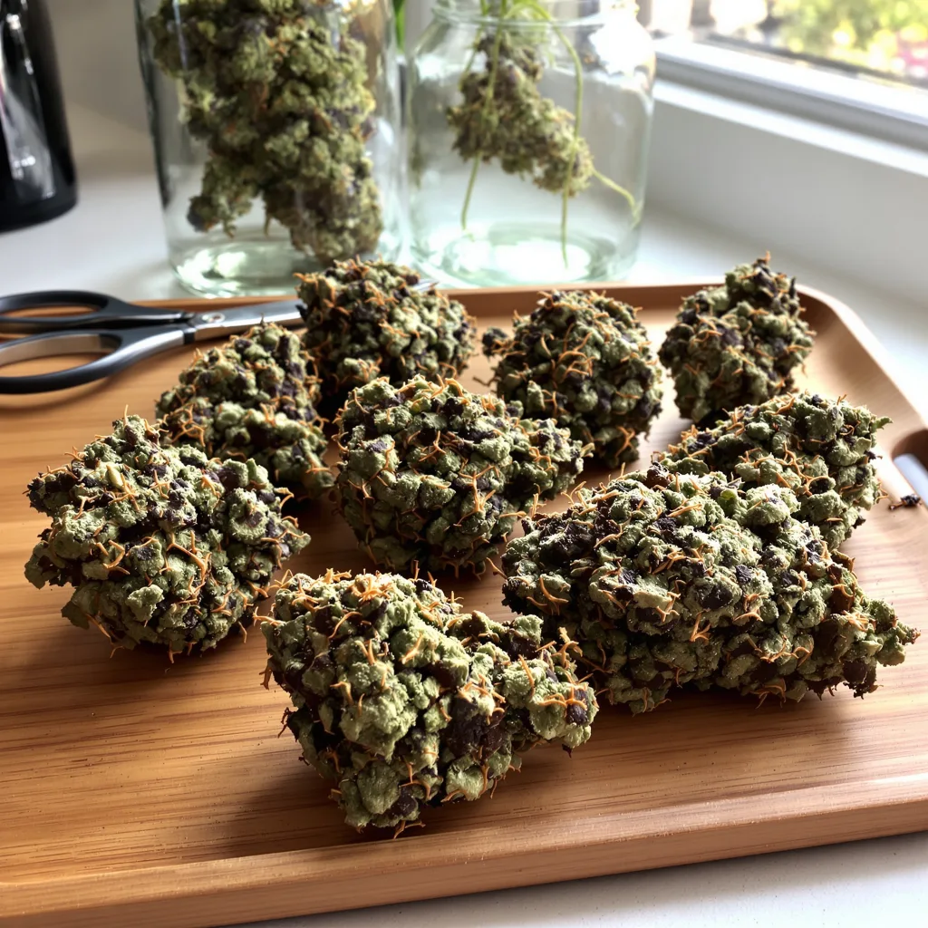 Blackberry Rhino 74% indica / 26% sativa flower with visible trichomes