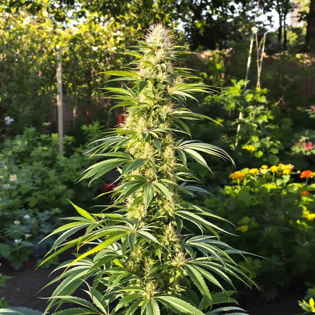 Blue Cinex 23% indica / 77% sativa flower with visible trichomes