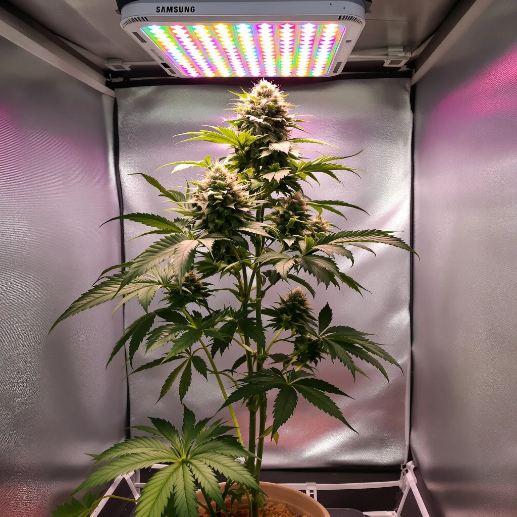 Blue Crack cannabis plant in flowering stage — 90-130 cm feminised