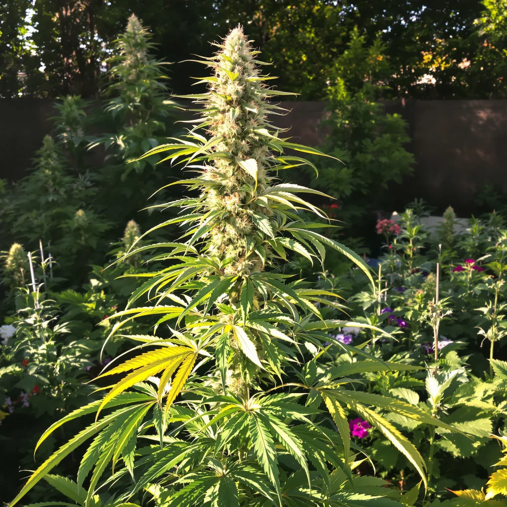 Blue Dream 19% indica / 81% sativa flower with visible trichomes