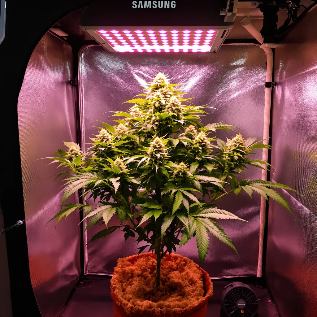 Blue Dynamite cannabis plant in flowering stage — 60-100 cm autoflower