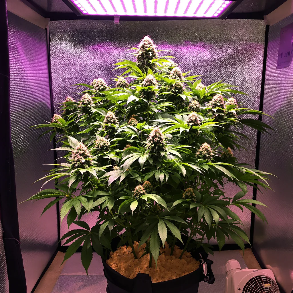 Blue Dynamite cannabis plant in flowering stage — 90-130 cm feminised