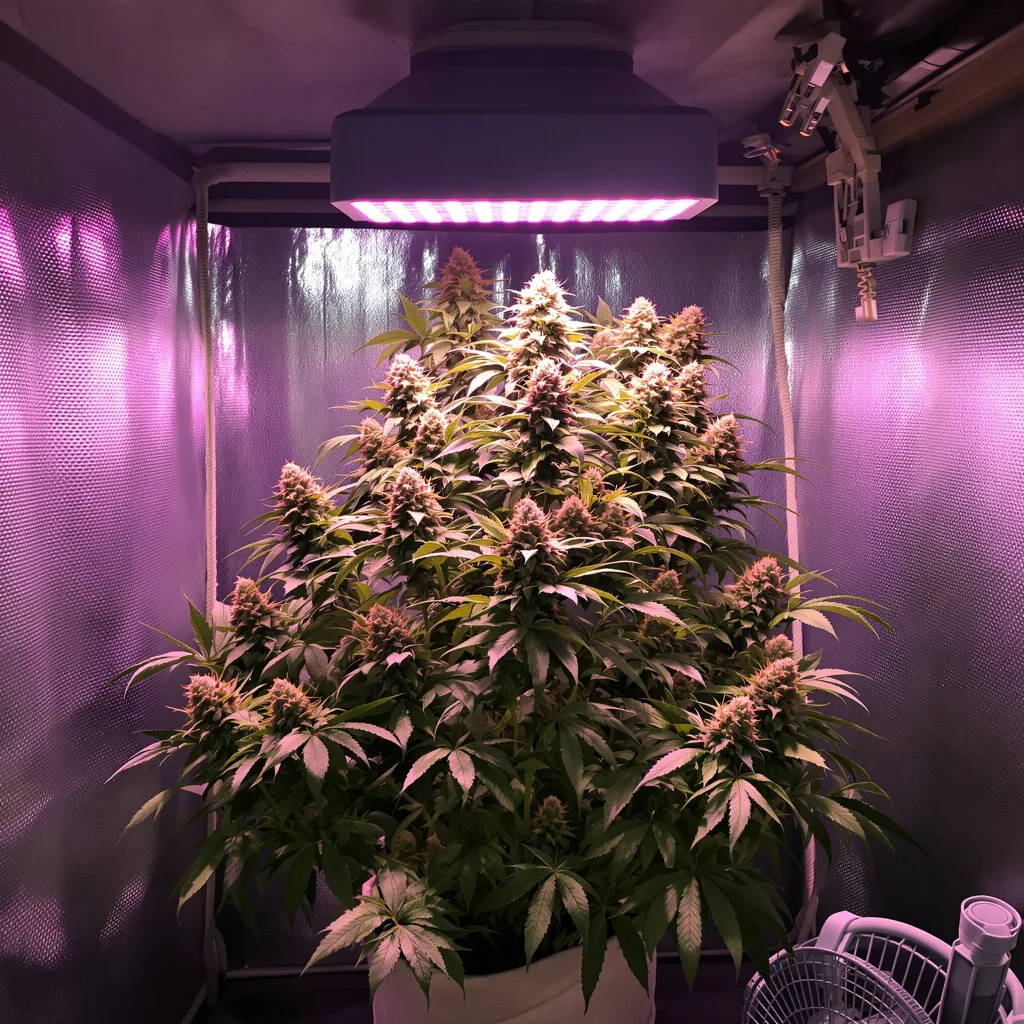 Blue Galaxy cannabis plant in flowering stage — 60-100 cm autoflower