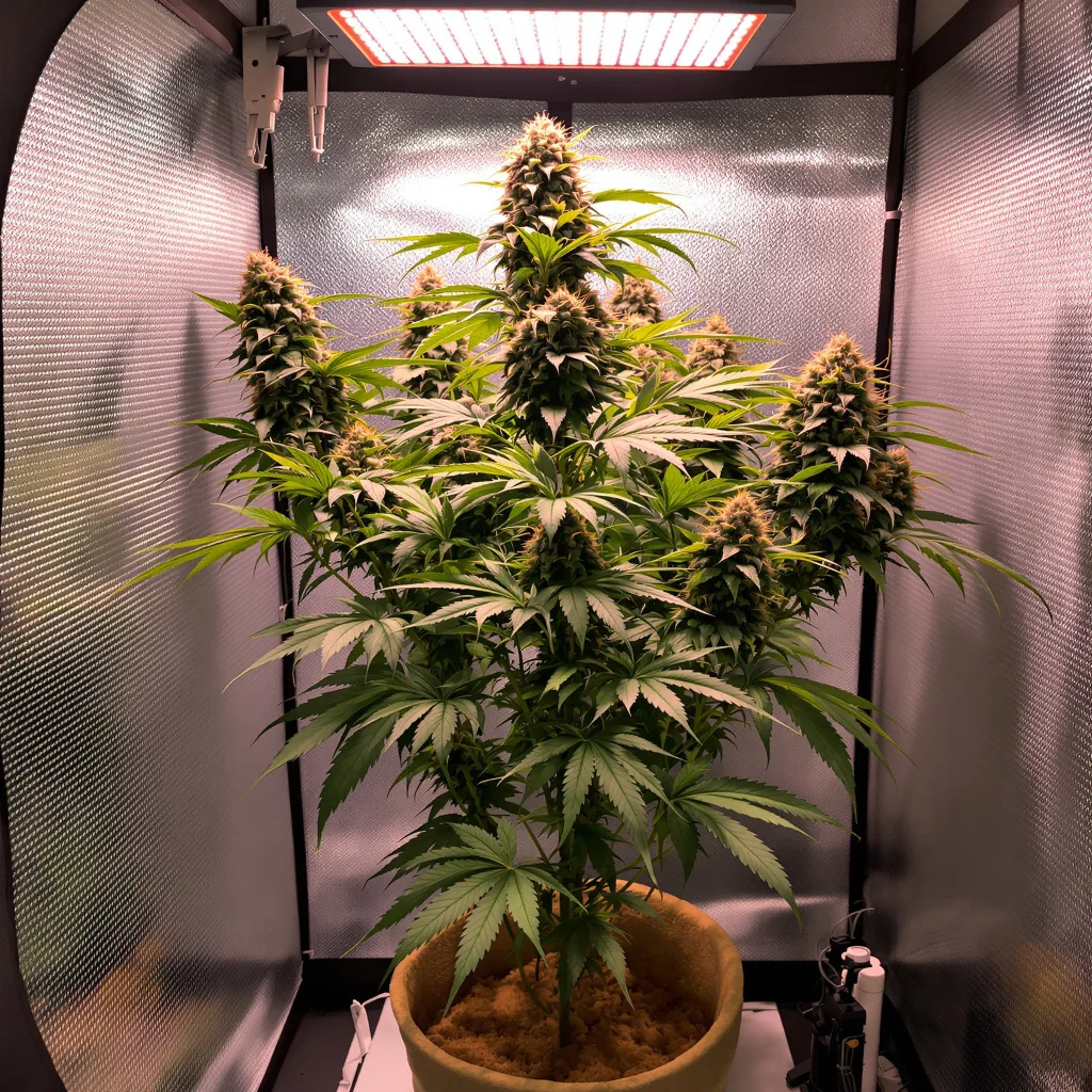 Blue Jack City cannabis plant in flowering stage — 60-100 cm autoflower