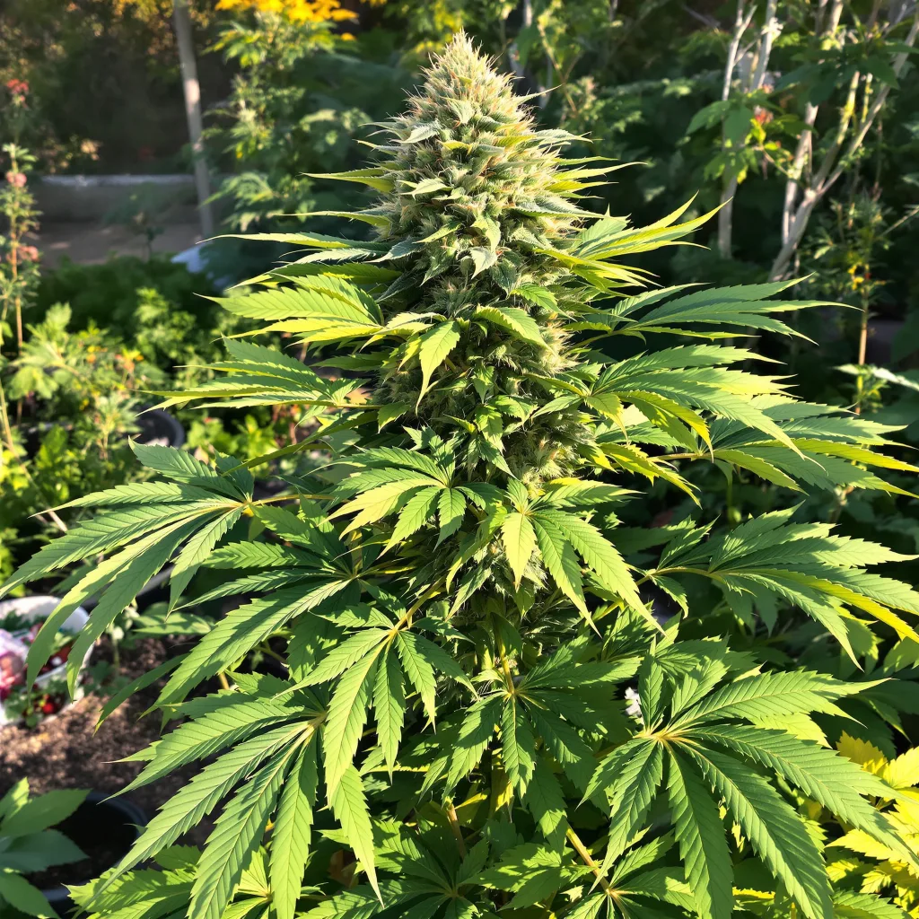 Blue Jack City 65% indica / 35% sativa flower with visible trichomes