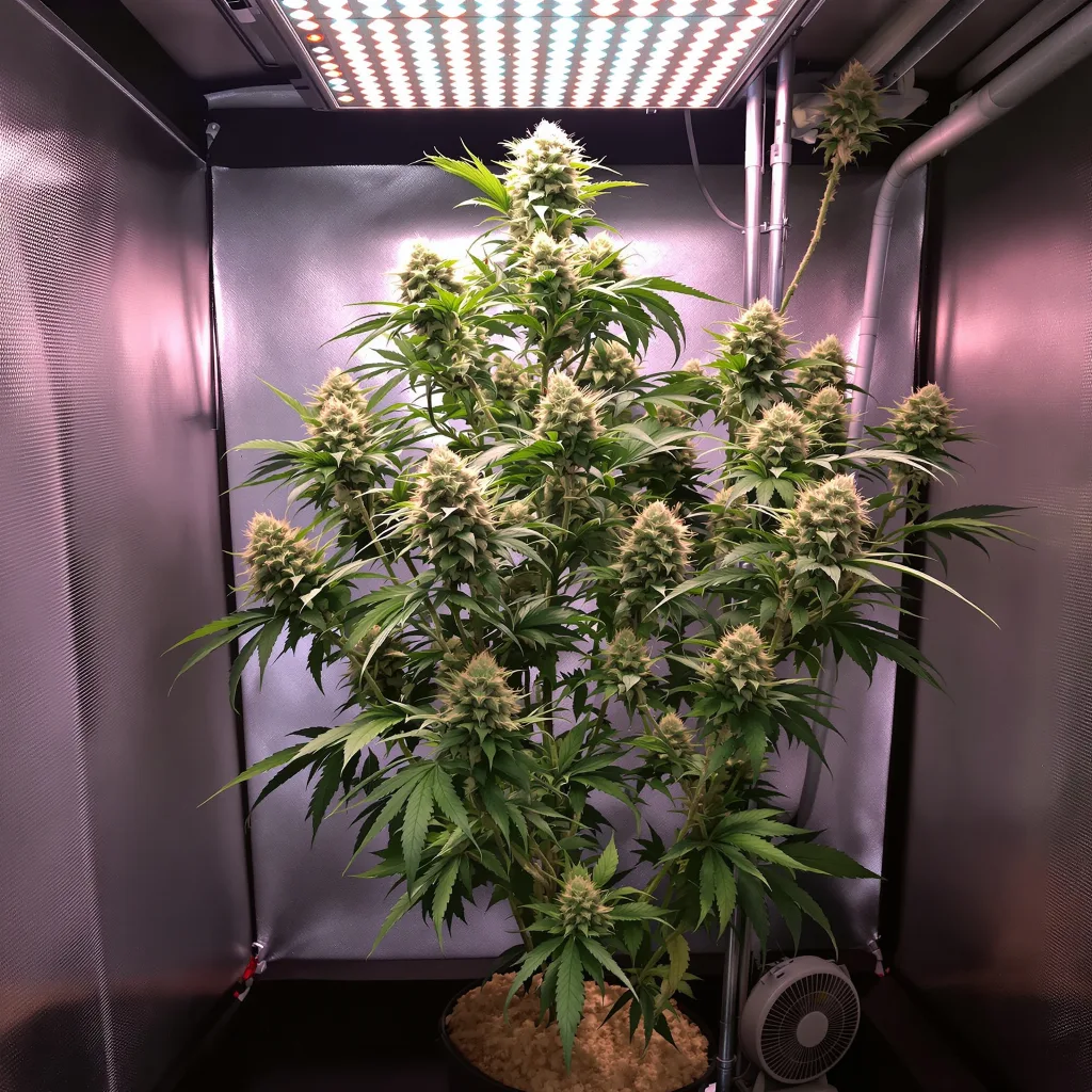Blue Jay Way cannabis plant in flowering stage — 60-100 cm autoflower