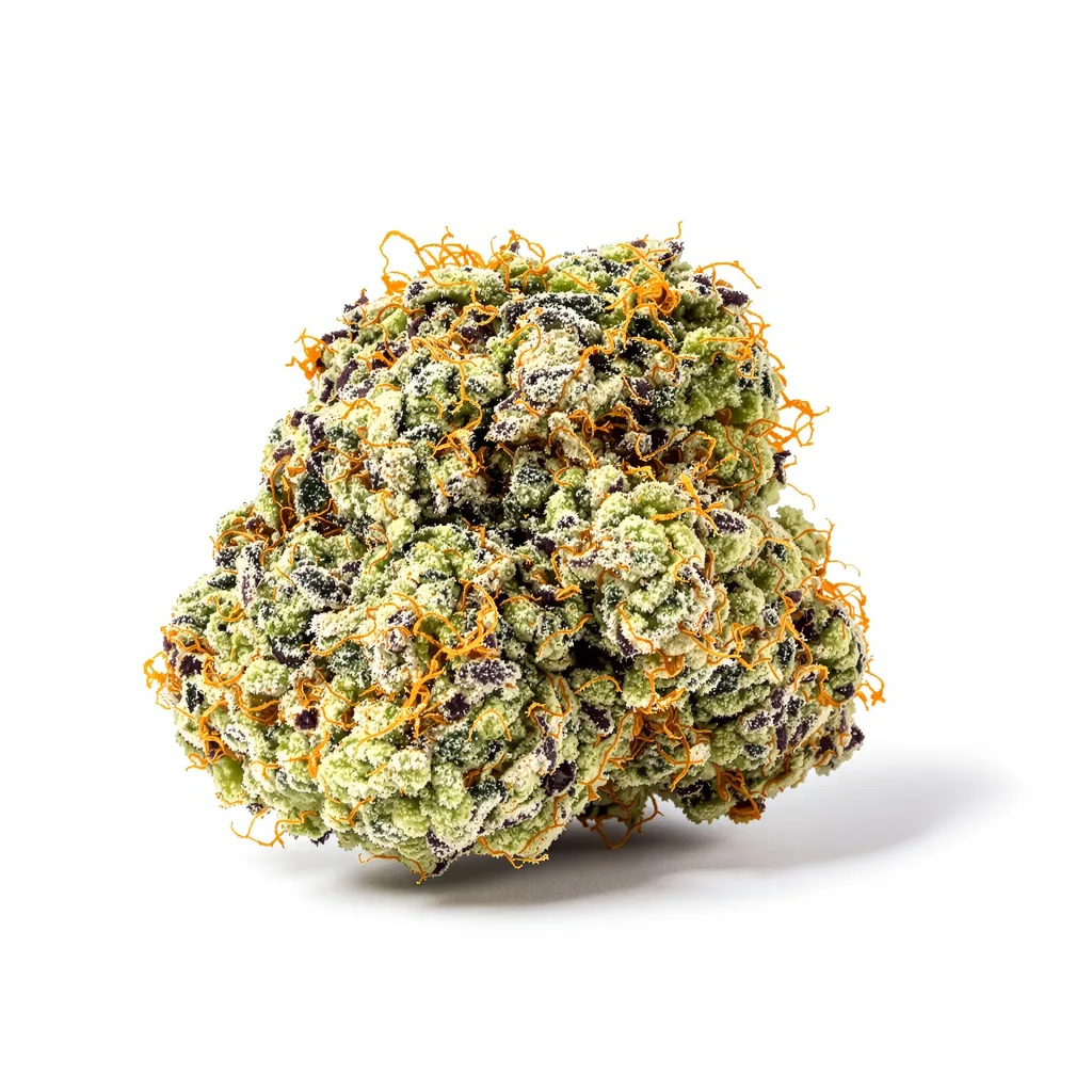 Blue Jay Way 63% indica / 37% sativa flower with visible trichomes