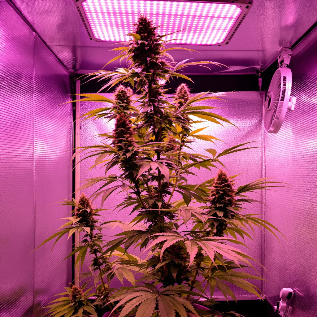 Blue Kiss cannabis plant in flowering stage — 60-100 cm autoflower