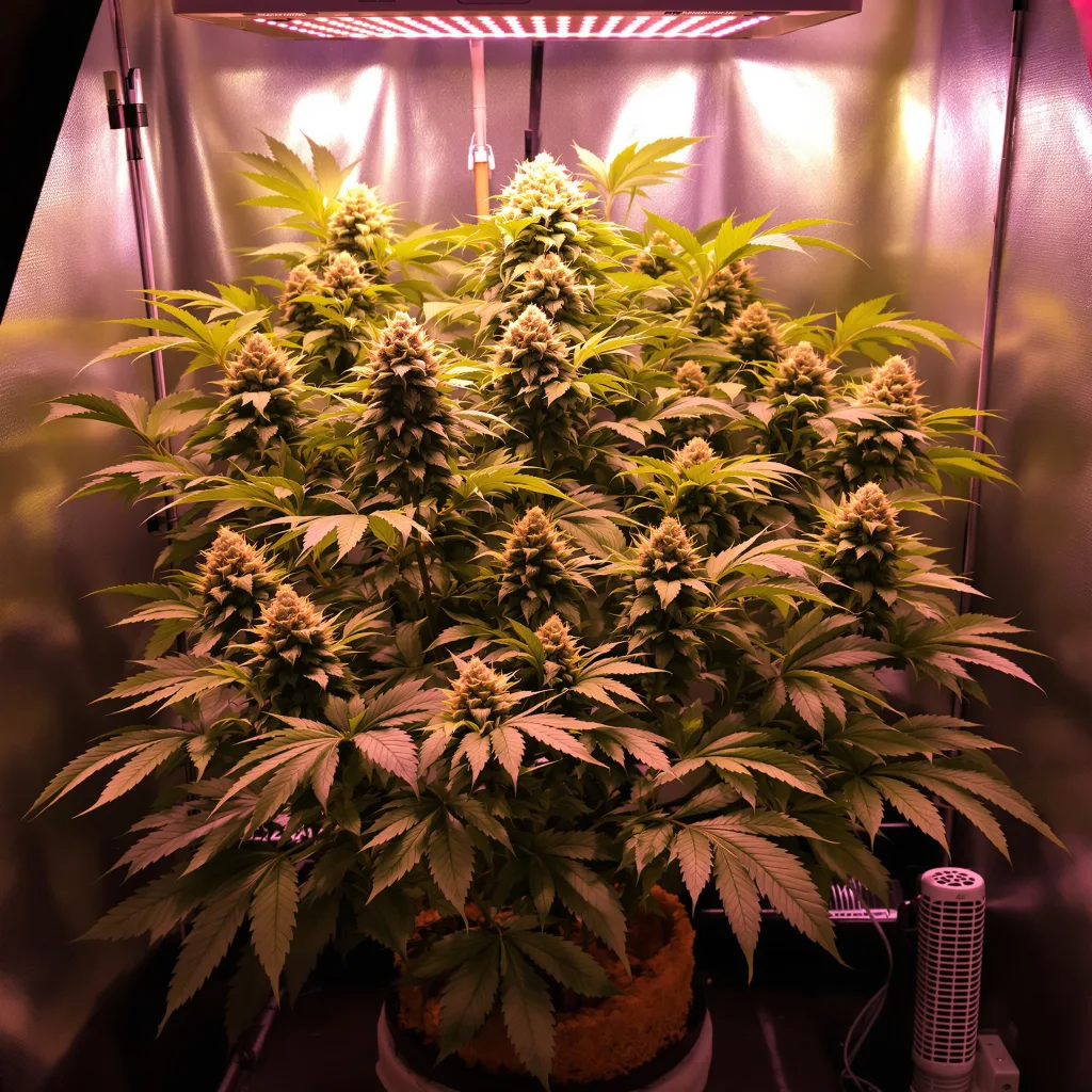Blue Knight cannabis plant in flowering stage — 60-100 cm autoflower