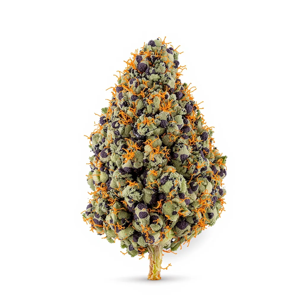 Blue Lights 85% indica / 15% sativa flower with visible trichomes