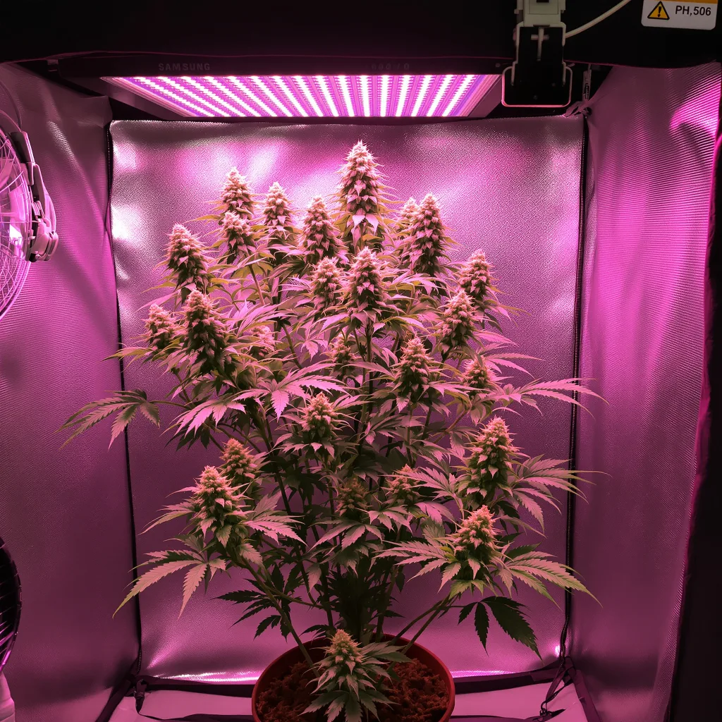 Blue Lyly cannabis plant in flowering stage — 120-180 cm feminised