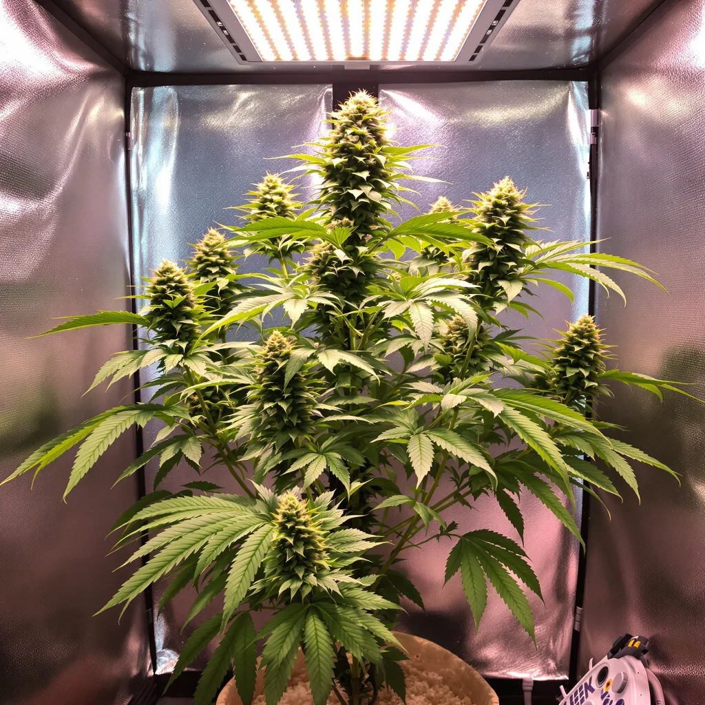 Blue Magoo cannabis plant in flowering stage — 90-130 cm feminised