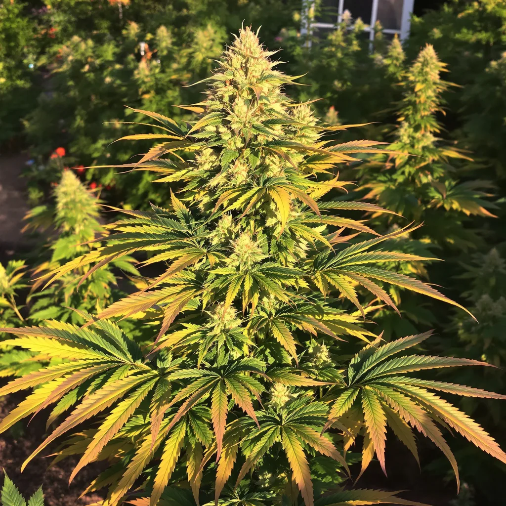 Blue Magoo 88% indica / 12% sativa flower with visible trichomes