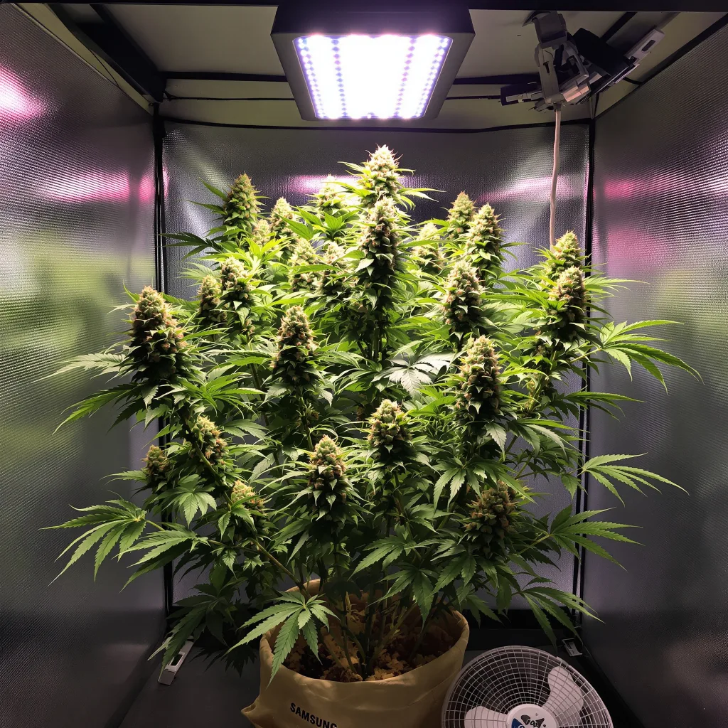 Blue Mango cannabis plant in flowering stage — 120-180 cm feminised