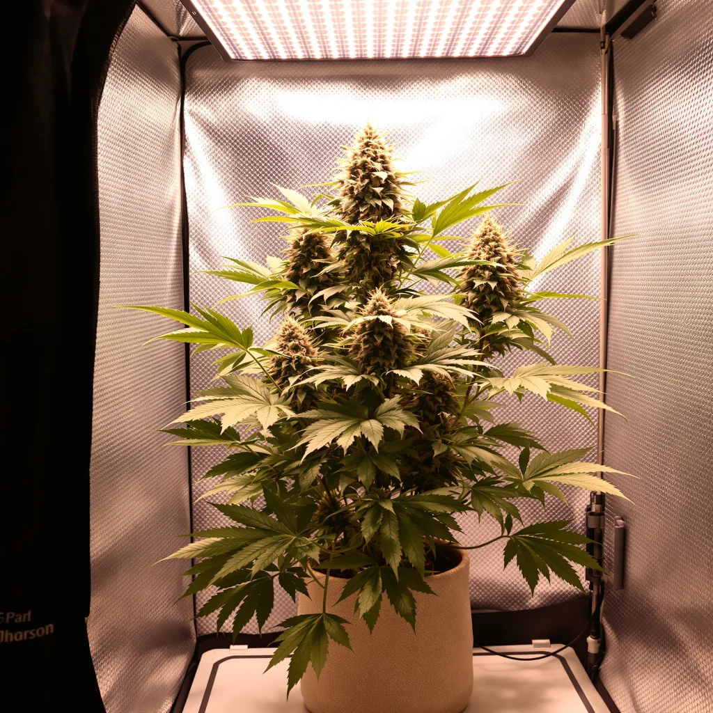 Blue Ox cannabis plant in flowering stage — 60-100 cm autoflower