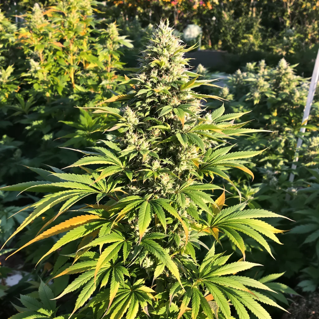 Blue Persuasion 72% indica / 28% sativa flower with visible trichomes