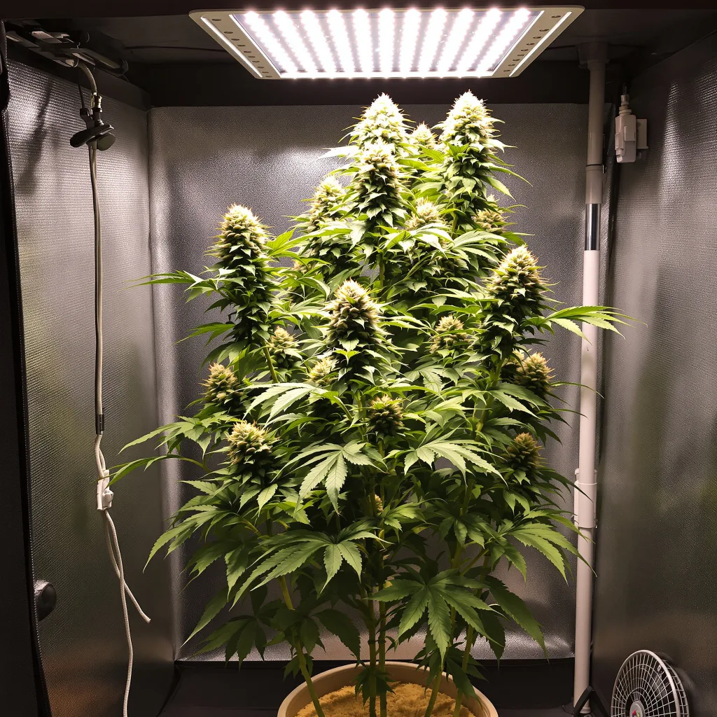 Blue Power cannabis plant in flowering stage — 120-180 cm feminised