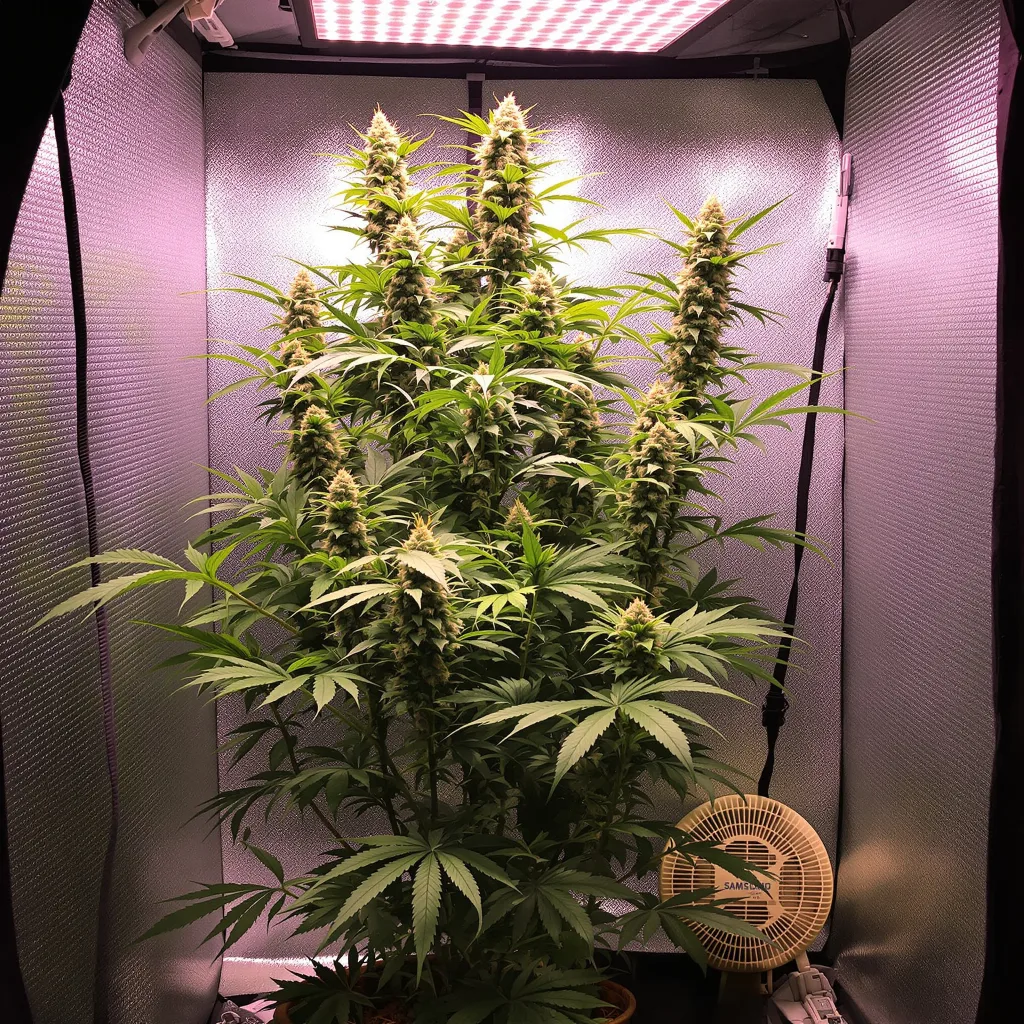 Blue Princess cannabis plant in flowering stage — 150-200 cm feminised
