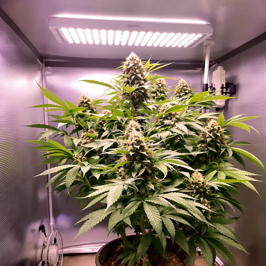 Blue Zombie cannabis plant in flowering stage — 60-100 cm autoflower