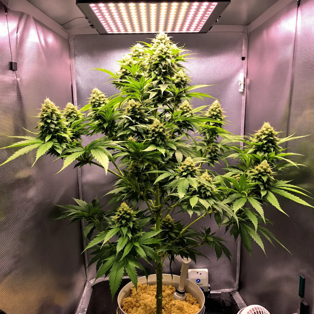 Blue Zushi cannabis plant in flowering stage — 120-180 cm feminised