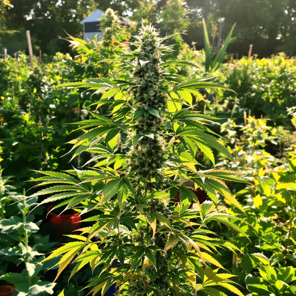 Blue Zushi 35% indica / 65% sativa flower with visible trichomes