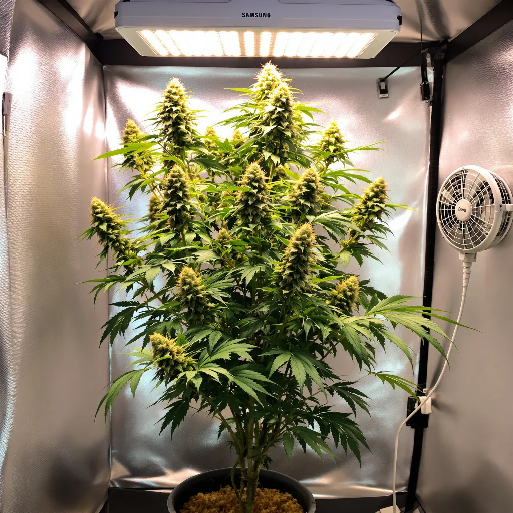Blueberry AK cannabis plant in flowering stage — 120-180 cm feminised