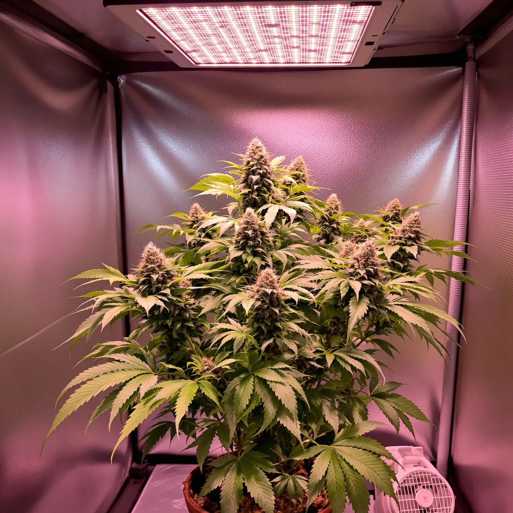 Blueberry Gusto cannabis plant in flowering stage — 60-100 cm autoflower