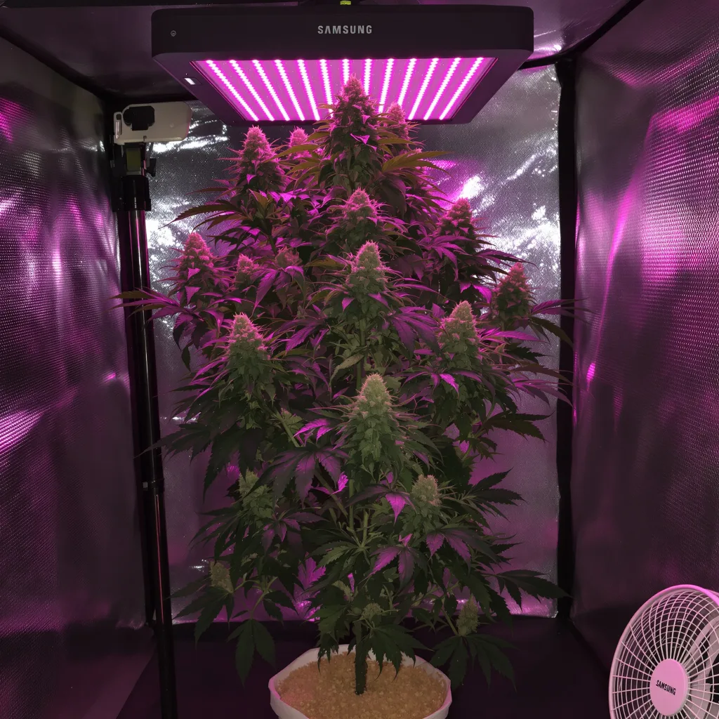 Blueberry Haze cannabis plant in flowering stage — 60-100 cm autoflower