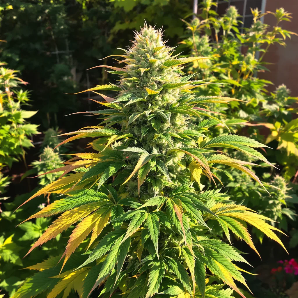 Blueberry Kush 80% indica / 20% sativa flower with visible trichomes