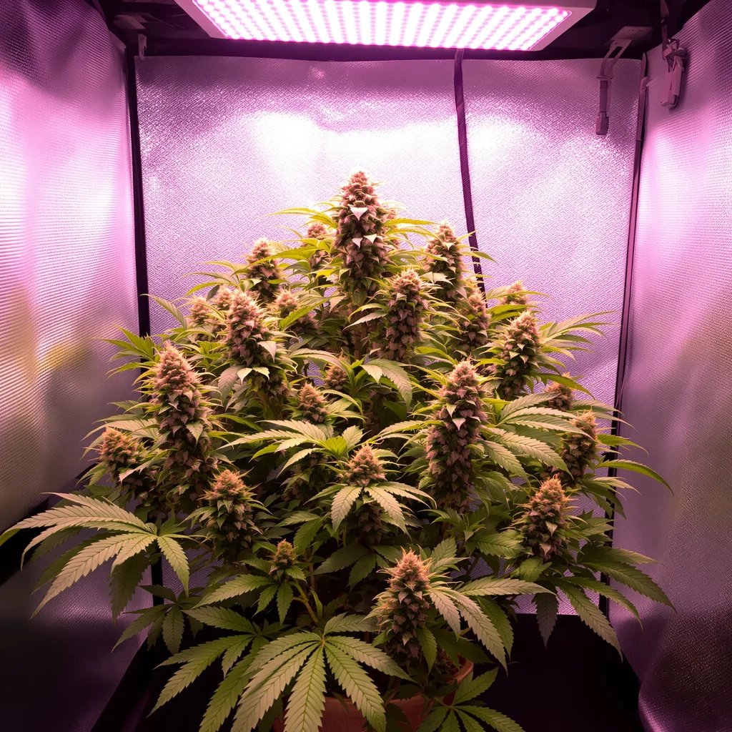 Blueberry Milk cannabis plant in flowering stage — 90-130 cm feminised