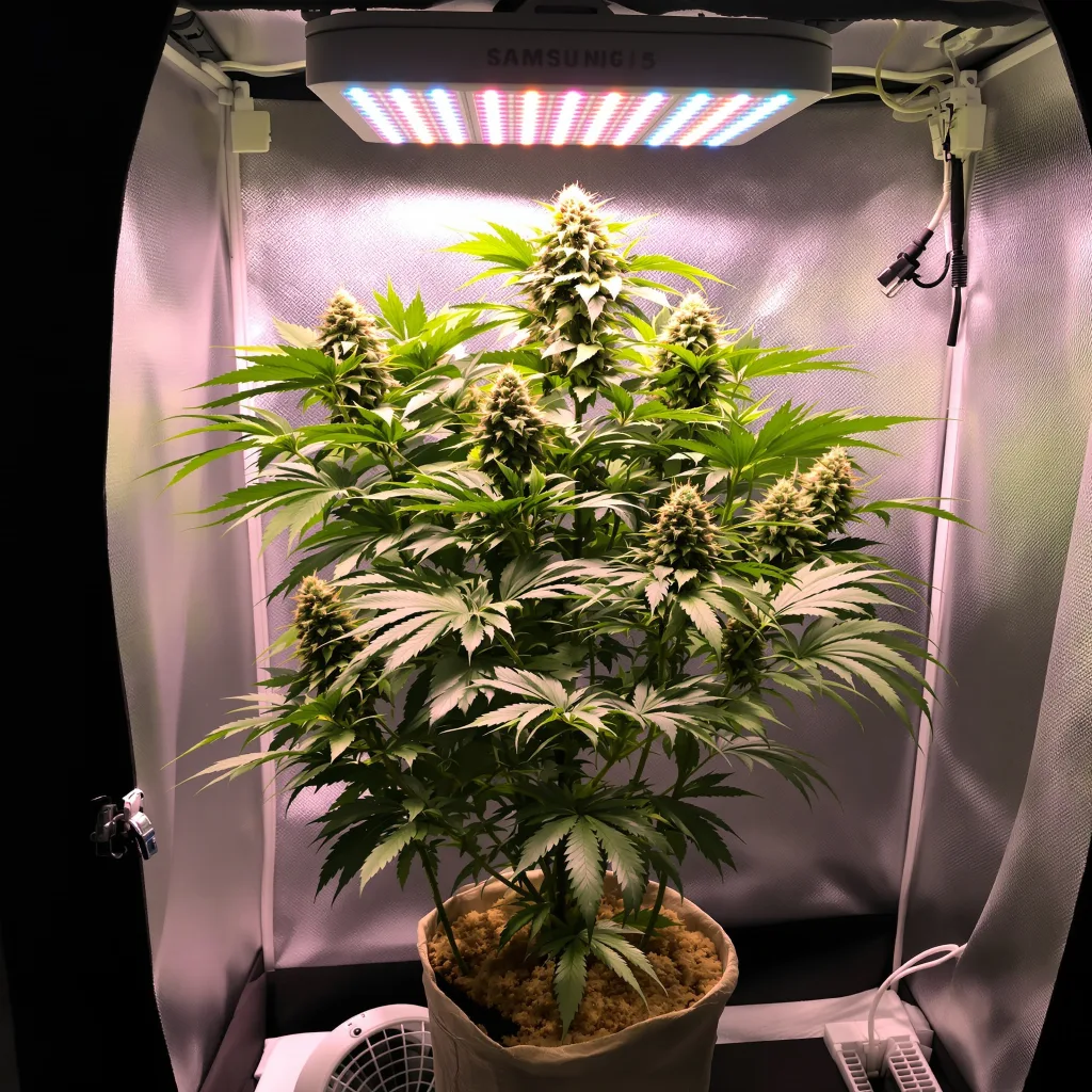 Blueberry Space Cake cannabis plant in flowering stage — 90-130 cm feminised