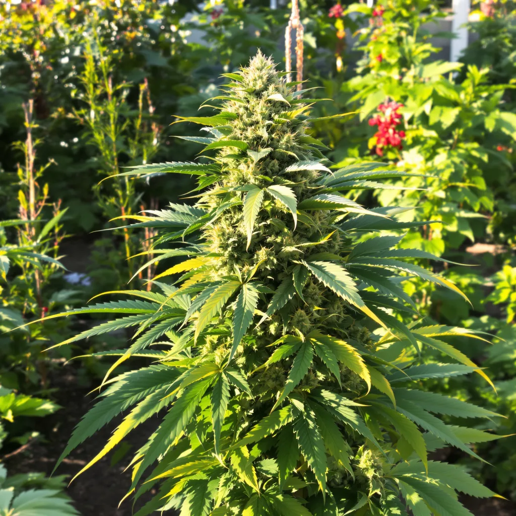 Blueberry Space Cake 87% indica / 13% sativa flower with visible trichomes