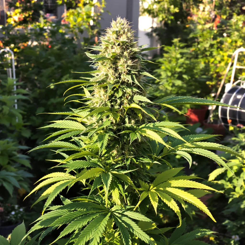 Blueberry Waltz 81% indica / 19% sativa flower with visible trichomes