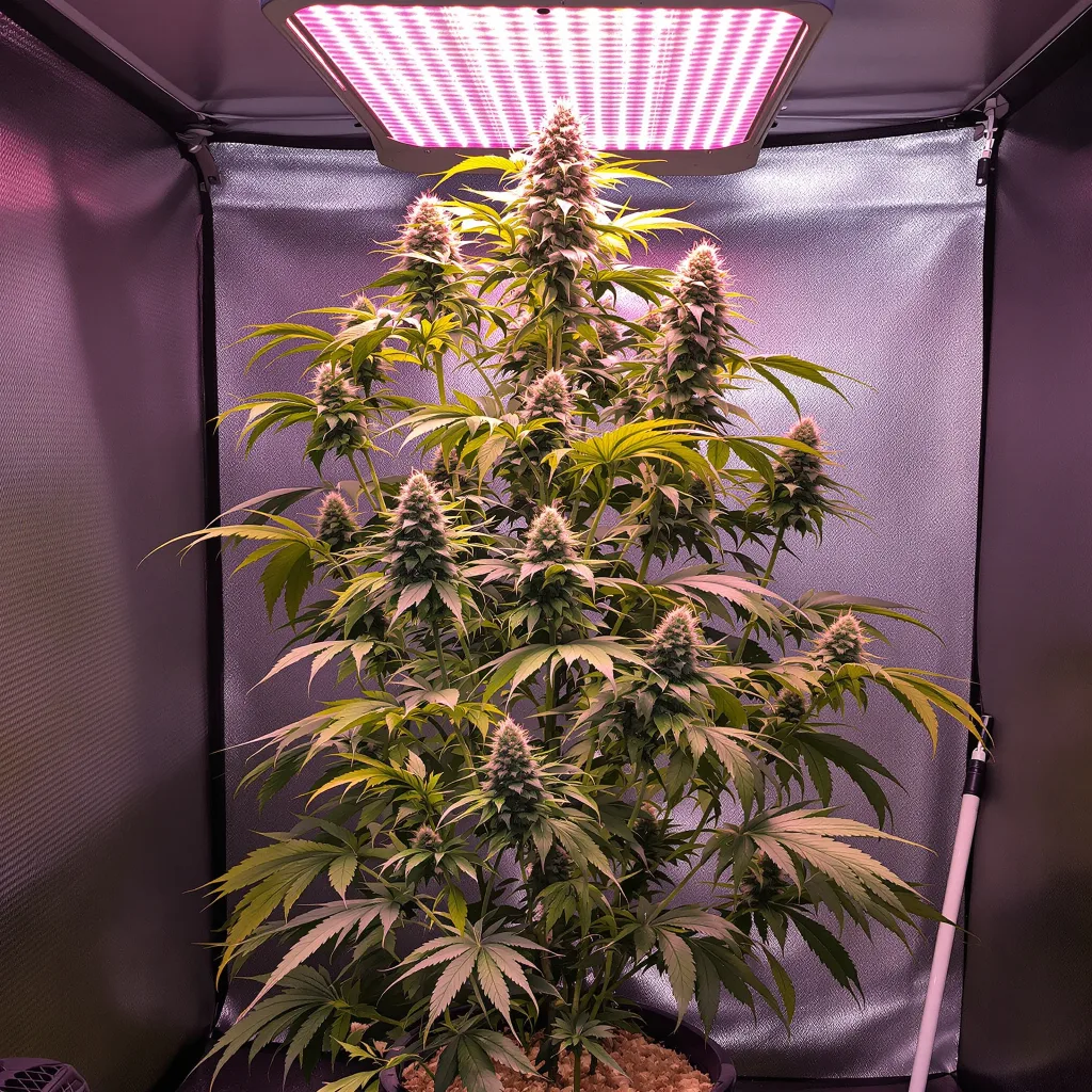 Bruce Banner #3 cannabis plant in flowering stage — 60-120 cm autoflower