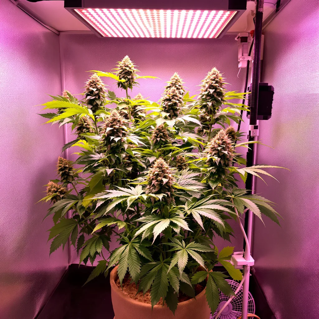 Bubba Gift cannabis plant in flowering stage — 90-130 cm feminised