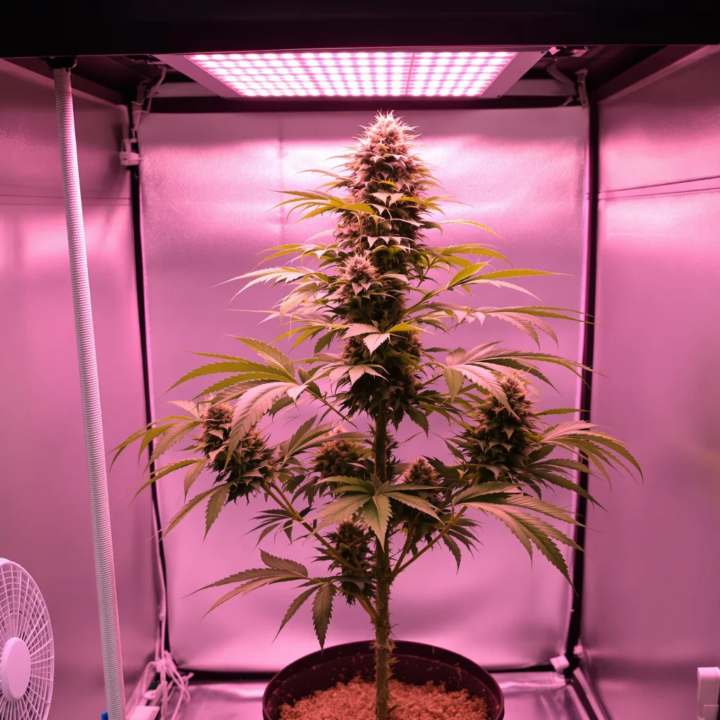 Bubba Kush cannabis plant in flowering stage — 60-100 cm autoflower