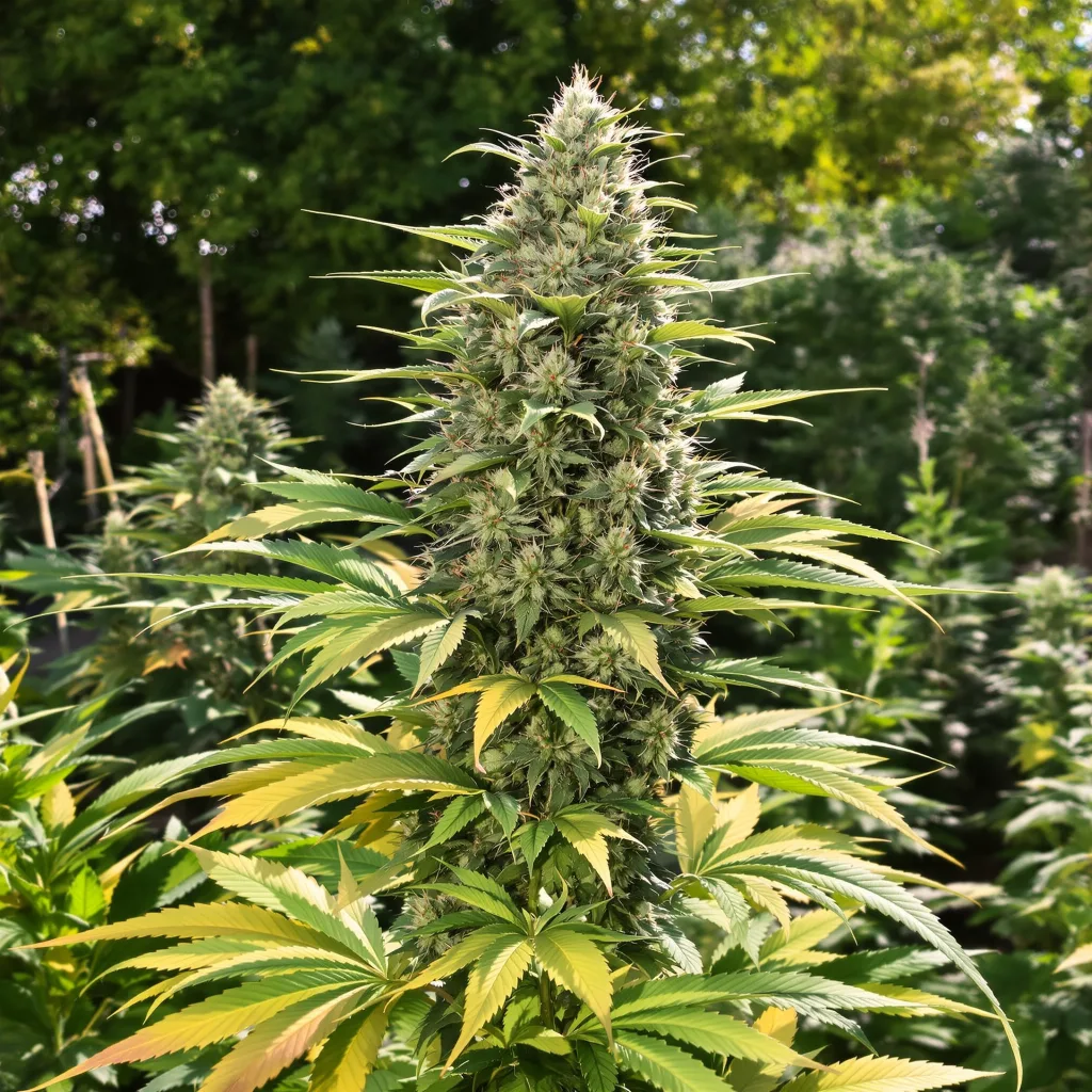 Bubba Tom Hayes 38% indica / 62% sativa flower with visible trichomes