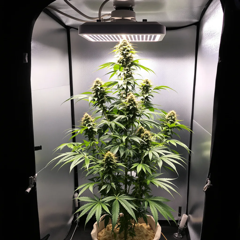 Bubblegum Haze cannabis plant in flowering stage — 150 cm feminised