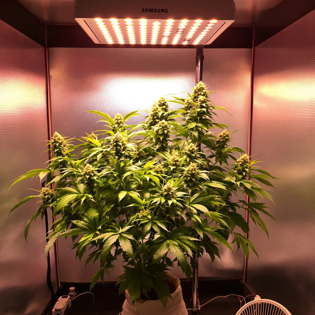 Bubblegum Kush cannabis plant in flowering stage — 90-130 cm feminised