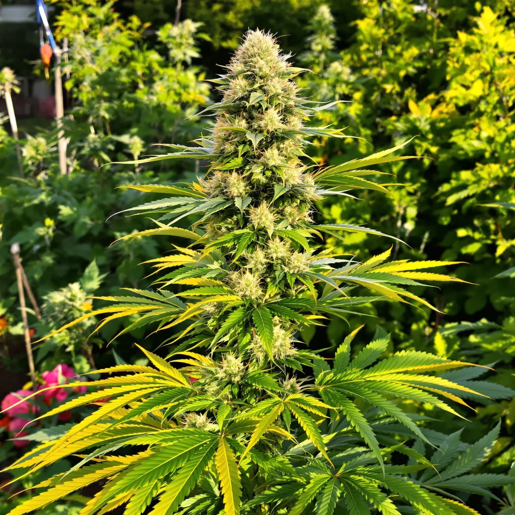 Cadillac Purple 60% indica / 40% sativa flower with visible trichomes