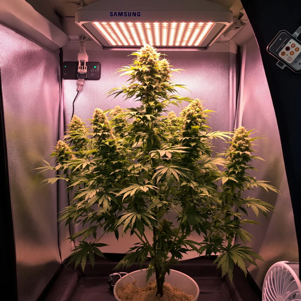 Cake Bomb cannabis plant in flowering stage — 150 cm feminised