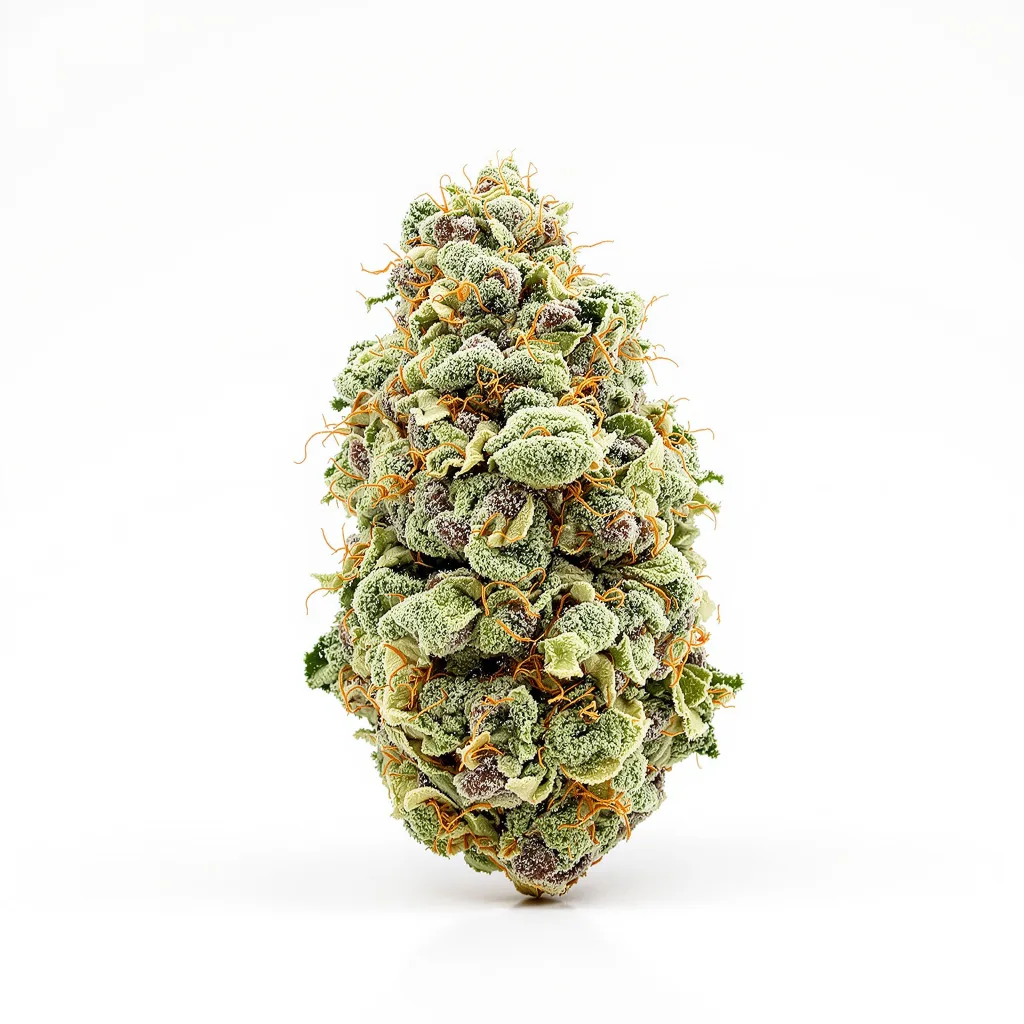 California Orange 50% indica / 50% sativa flower with visible trichomes