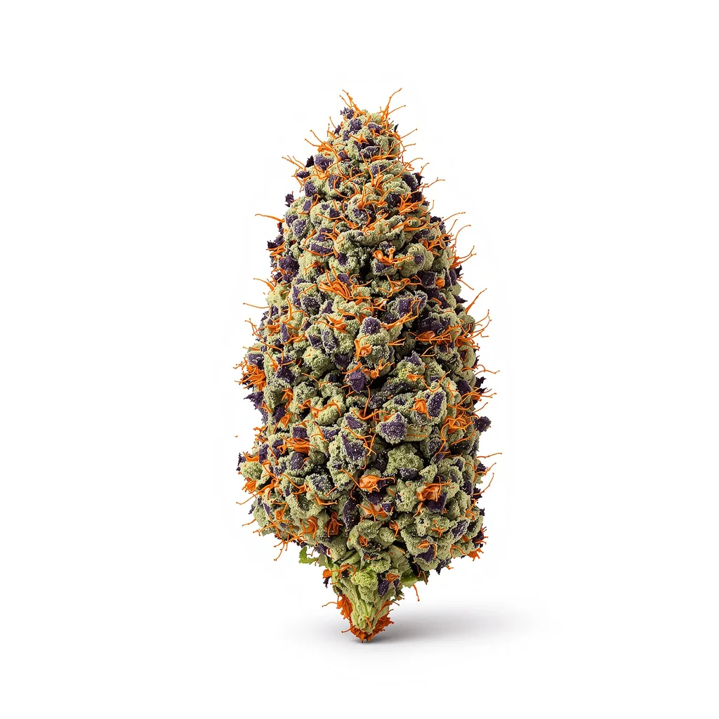 Candy Cane 88% indica / 12% sativa flower with visible trichomes